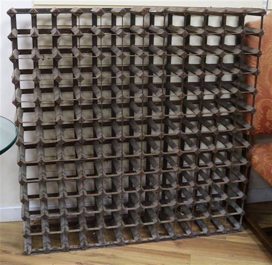 A wine rack for 144 bottles W.120cm.